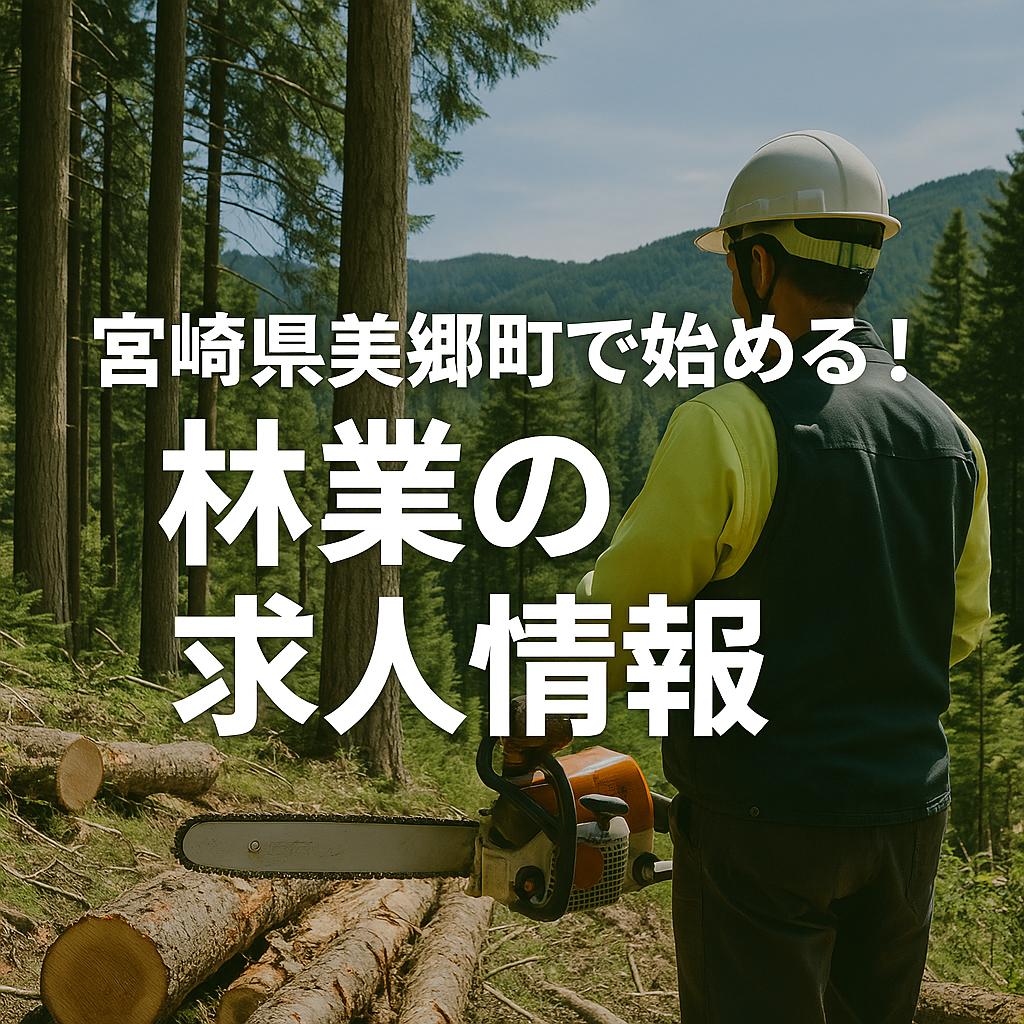 宮崎県美郷町で始める！林業の求人情報