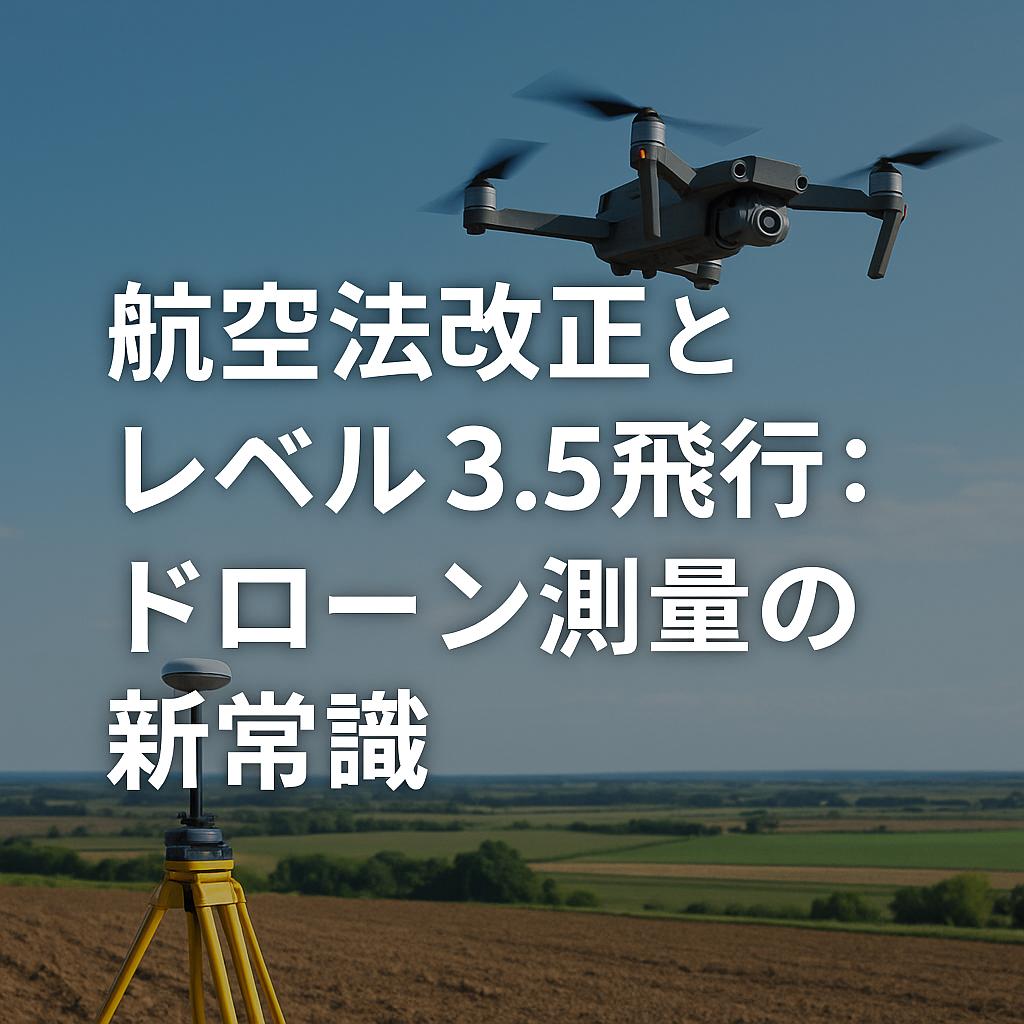 航空法改正とレベル3.5飛行：ドローン測量の新常識