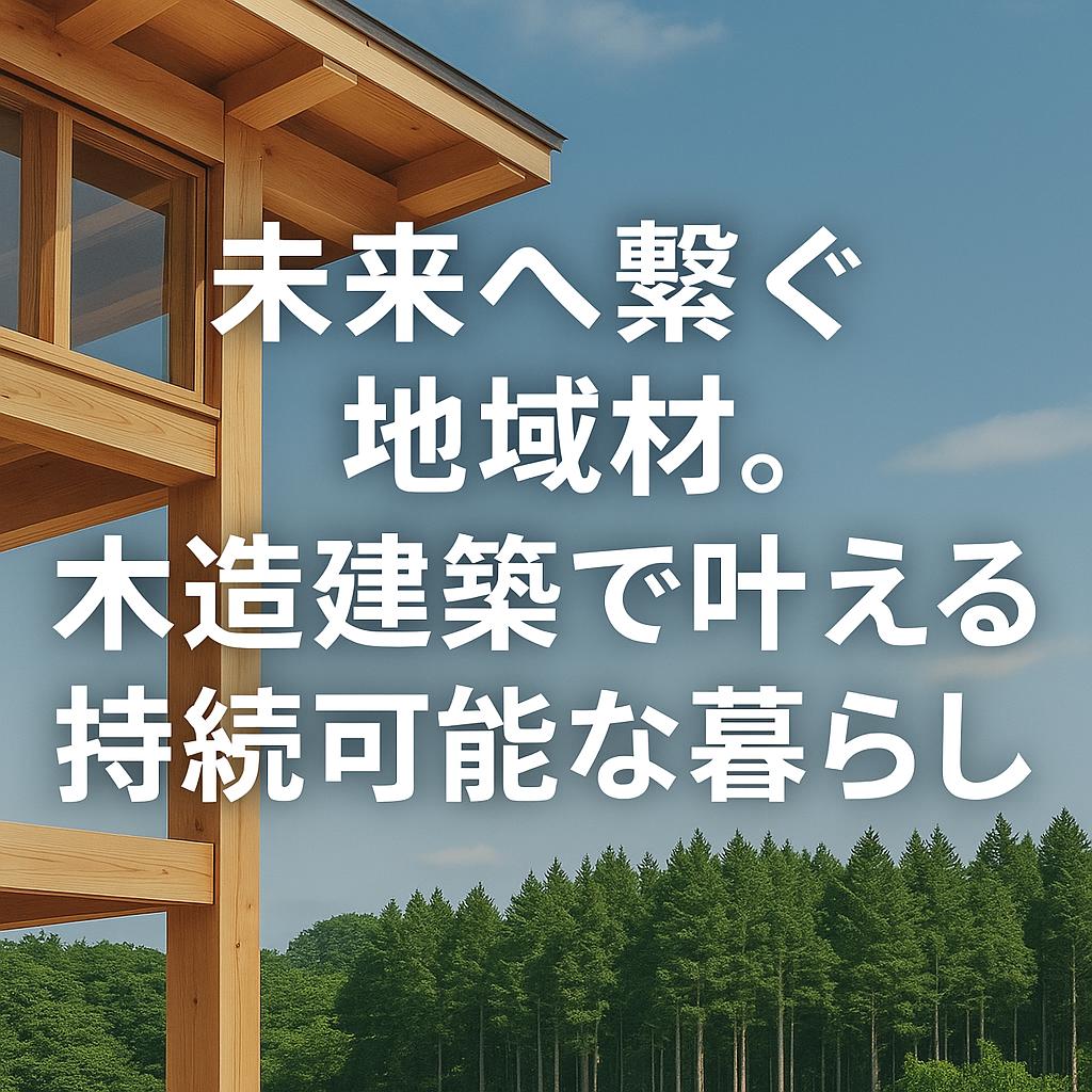 未来へ繋ぐ地域材。木造建築で叶える持続可能な暮らし